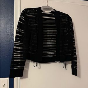 Black + Sheer Cover up, Size Medium